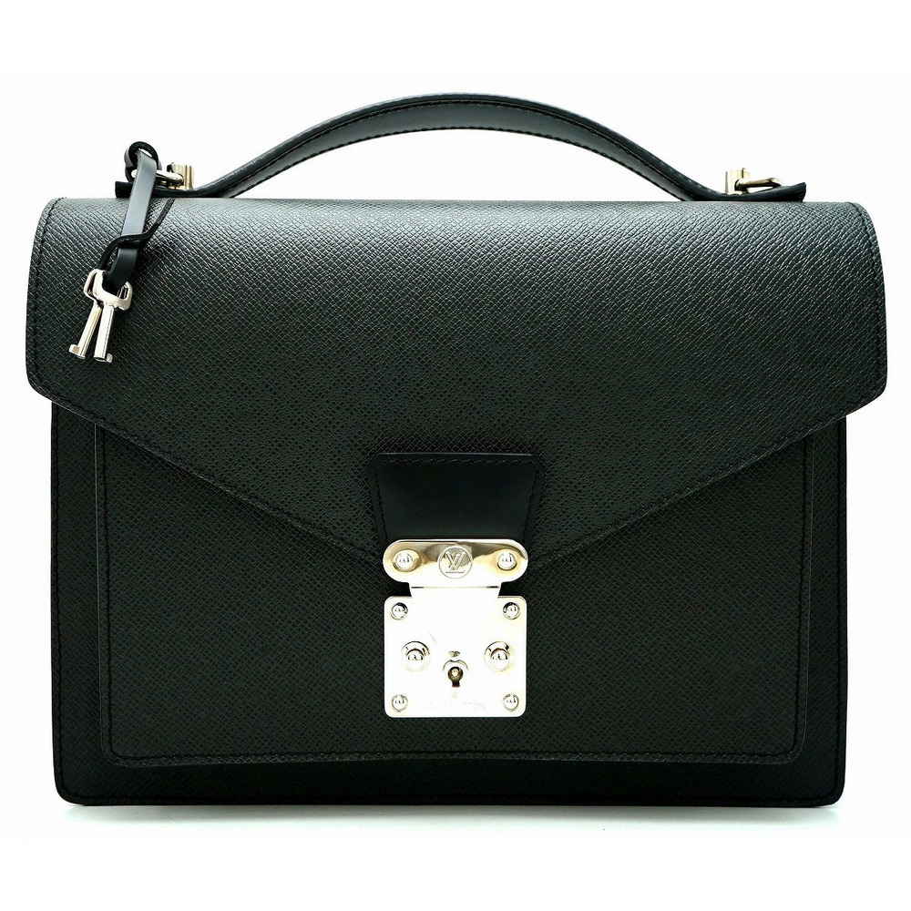 LOUIS VUITTON Taiga Monceau Shoulder Bag Shoulder Leather Ardoise